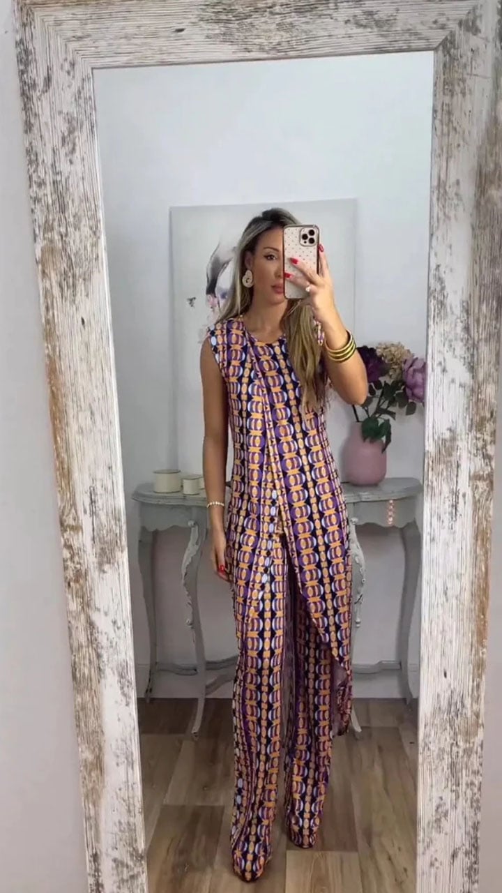 Abstract Printed Comfy Suit For Women (Buy 2 Free Shipping)