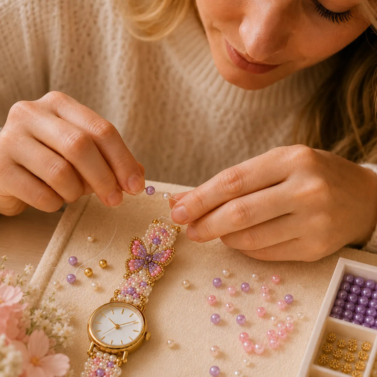 ⌚️✨ DIY Beaded Charm Watch Kit Collection