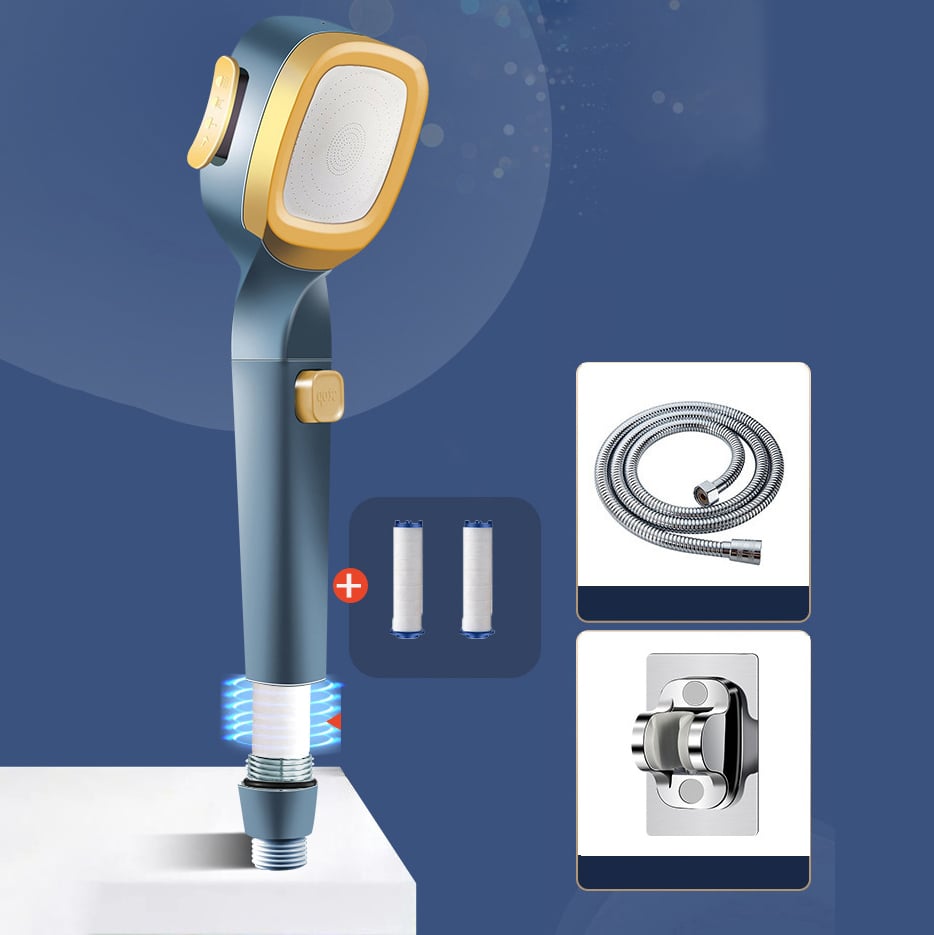 4-mode Handheld Pressurized Shower Head with Pause Switch