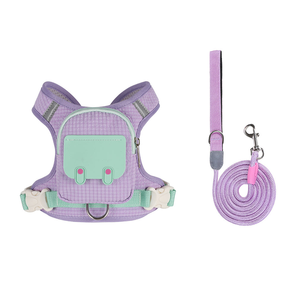 π Vest Style Pet Backpack Harness β Breathable, Reflective, No-choke π