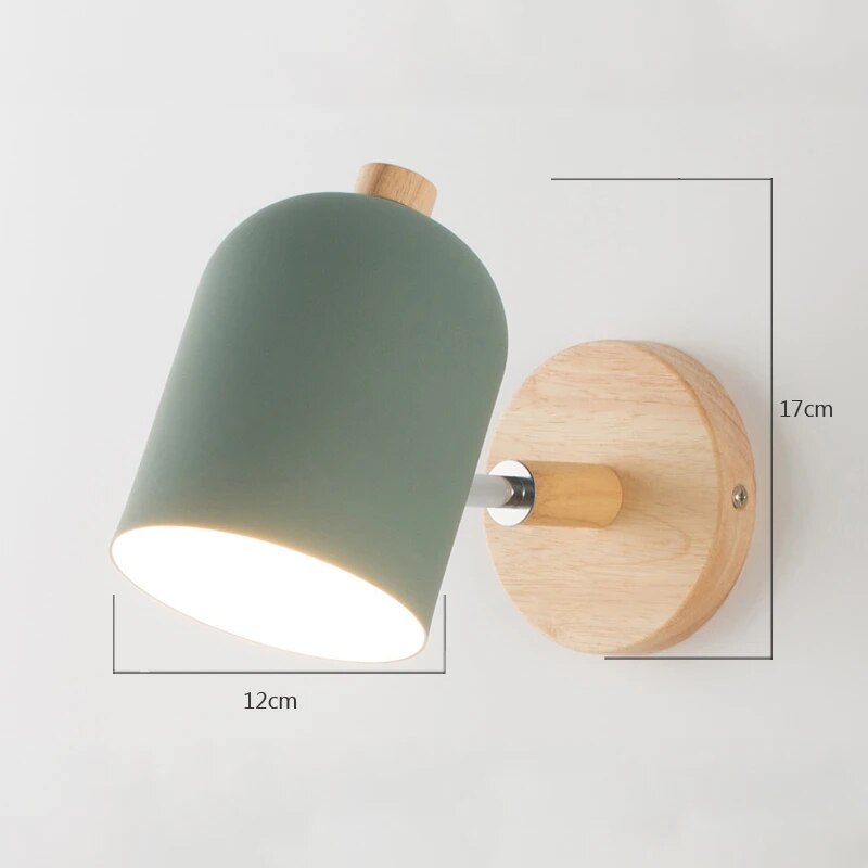 Nordic Wall Wood Hanging Bedside Sconce