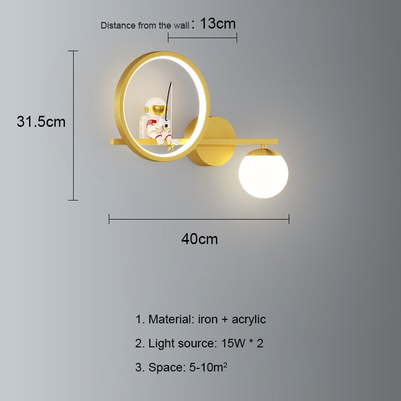 Nordic Modern LED Wall Lamp for Children Room