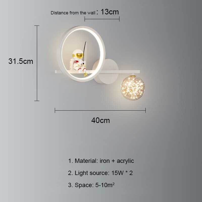 Nordic Modern LED Wall Lamp for Children Room