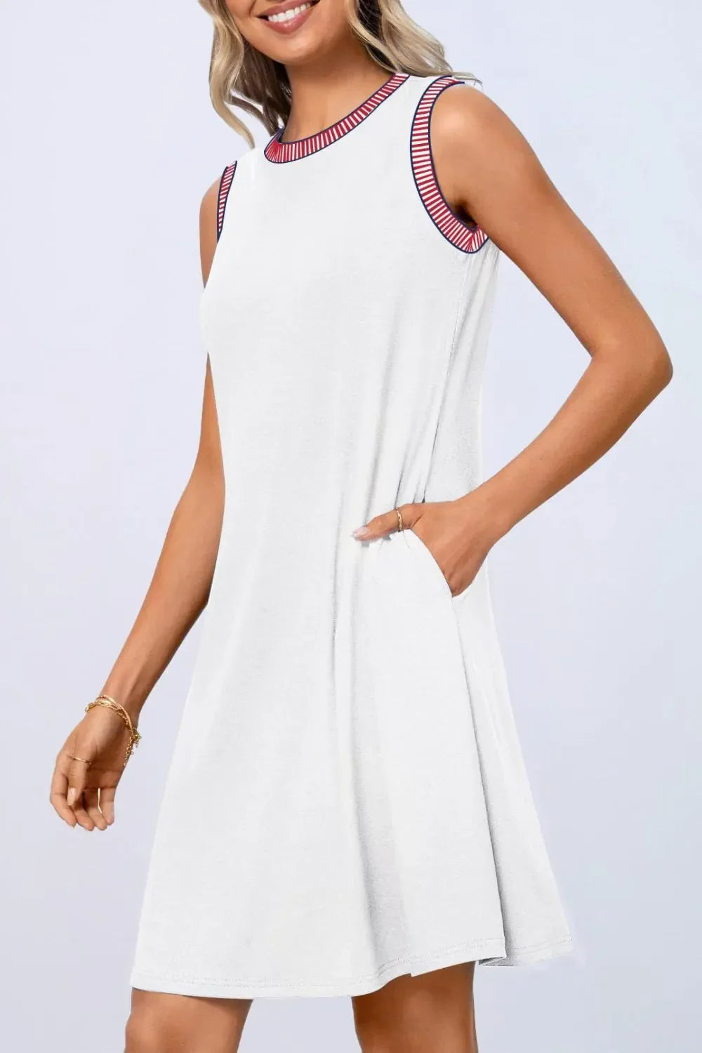 💃Women's Casual Sleeveless Crew Neck Midi Dress