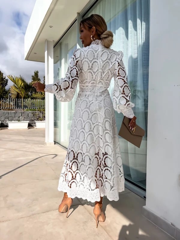 EXUBERANT ELEGANCE WOVEN MIDI DRESS main image 1