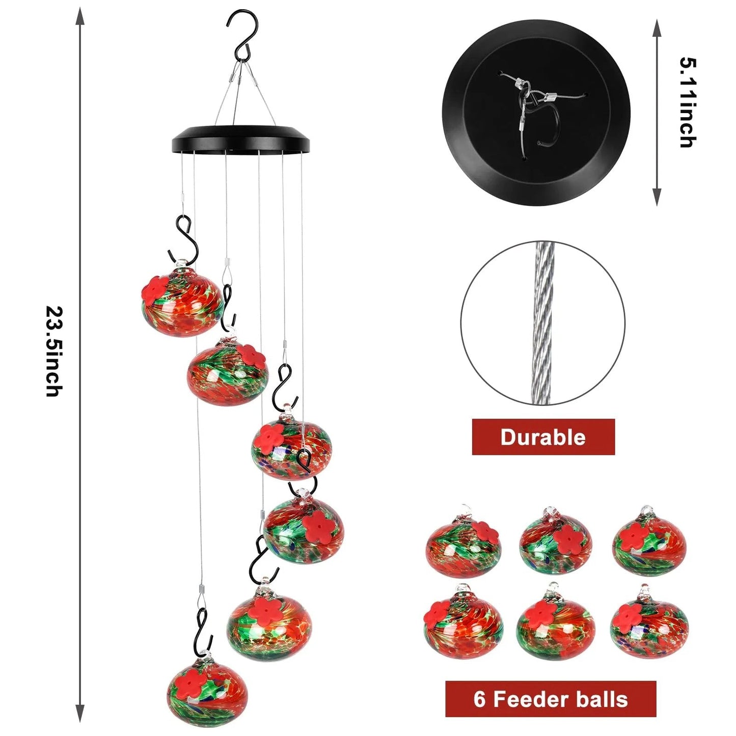 New Charming Wind Chimes, Hummingbird feeders Garden Decor