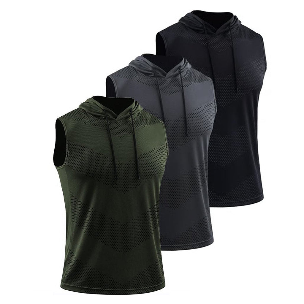 🔥🎁Sleeveless Dri-Fit Hooded Workout Shirts
