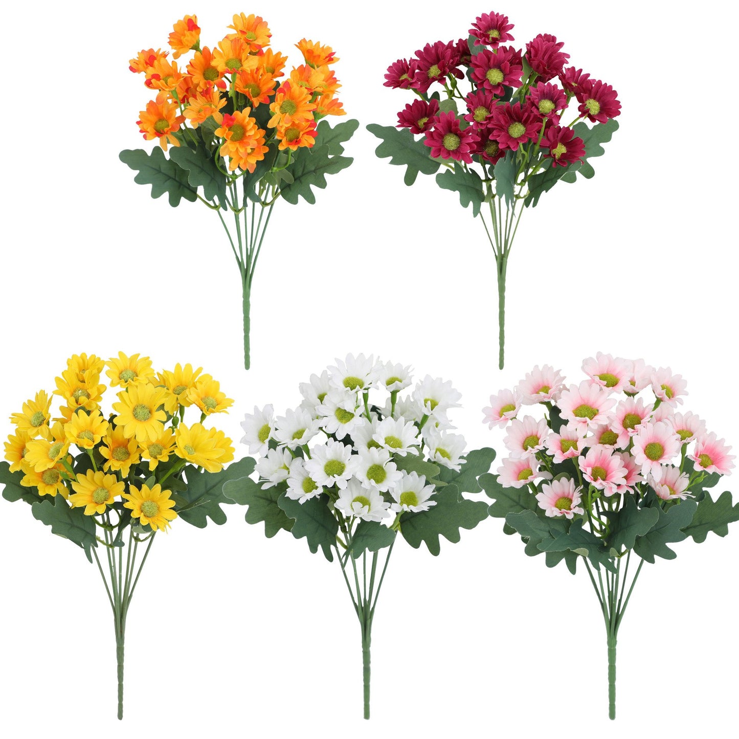 💥Artificial Outdoor Sunset Mums Flowers - UV resistant, Waterproof, Windproof