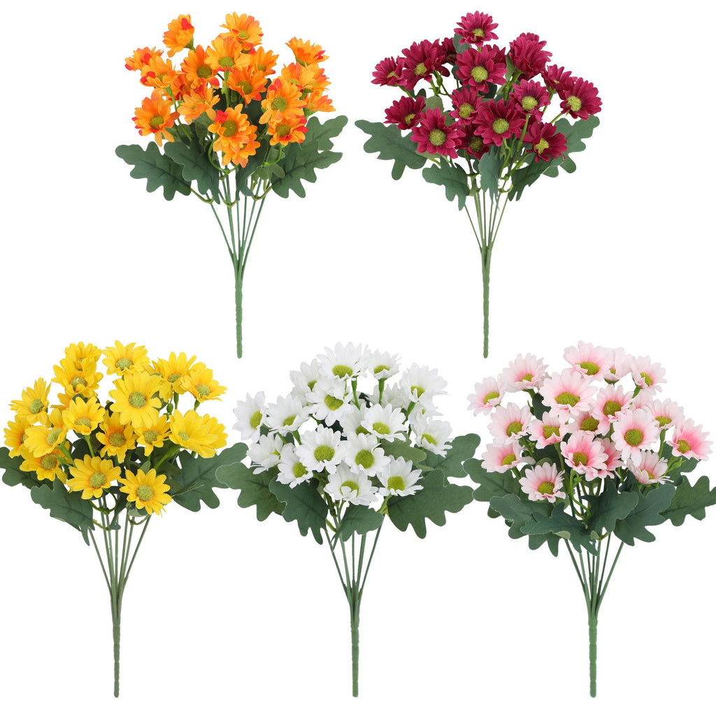 💥Artificial Outdoor Sunset Mums Flowers - UV resistant, Waterproof, Windproof