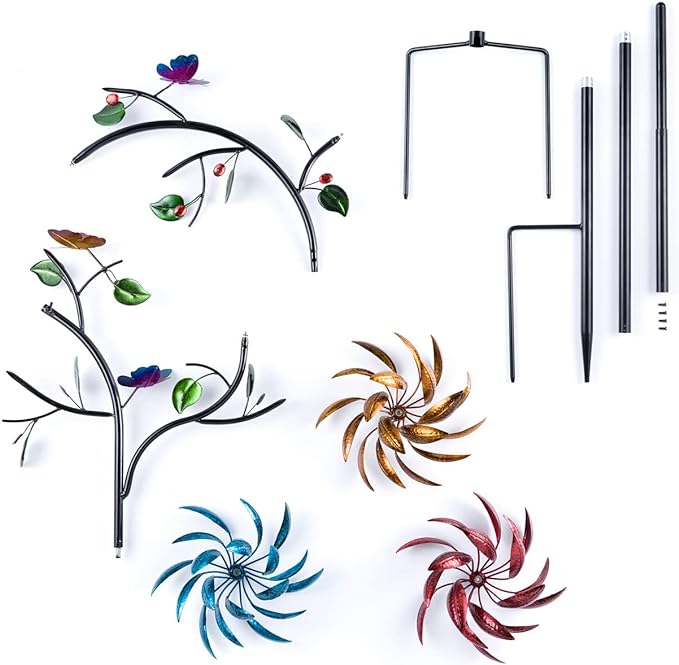 🔥Beautiful Summer Multi Colored Flowers Wind Spinner