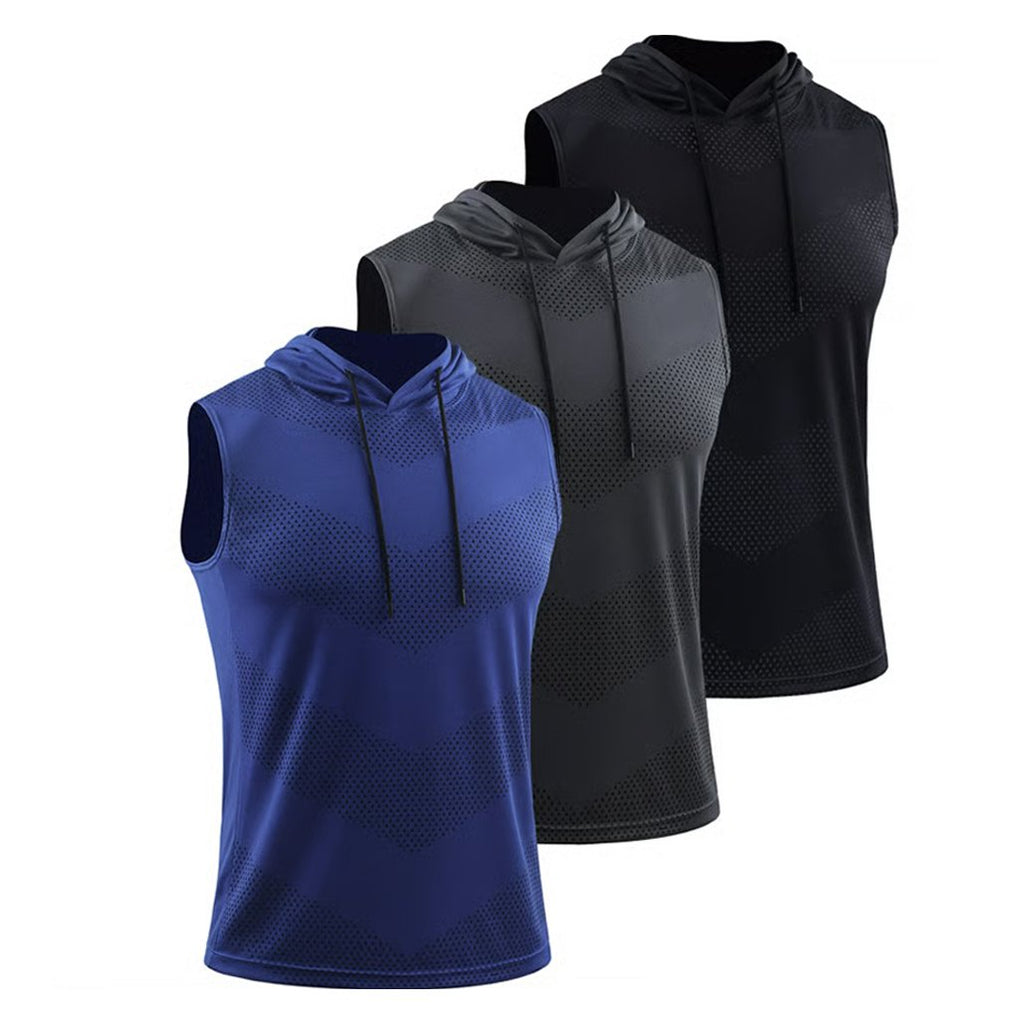 🔥🎁Sleeveless Dri-Fit Hooded Workout Shirts