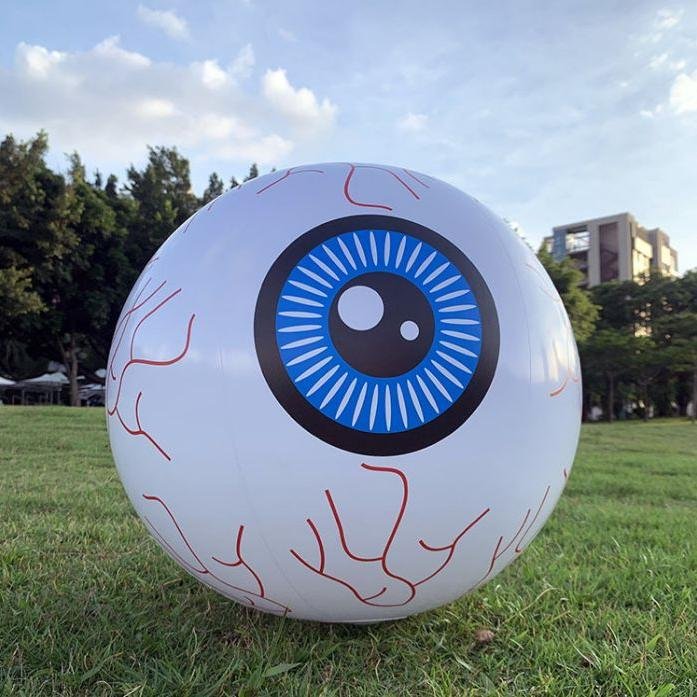 🎃🎃Inflatable Led light-up waterproof eyeball pumpkin 13 colours with remote control