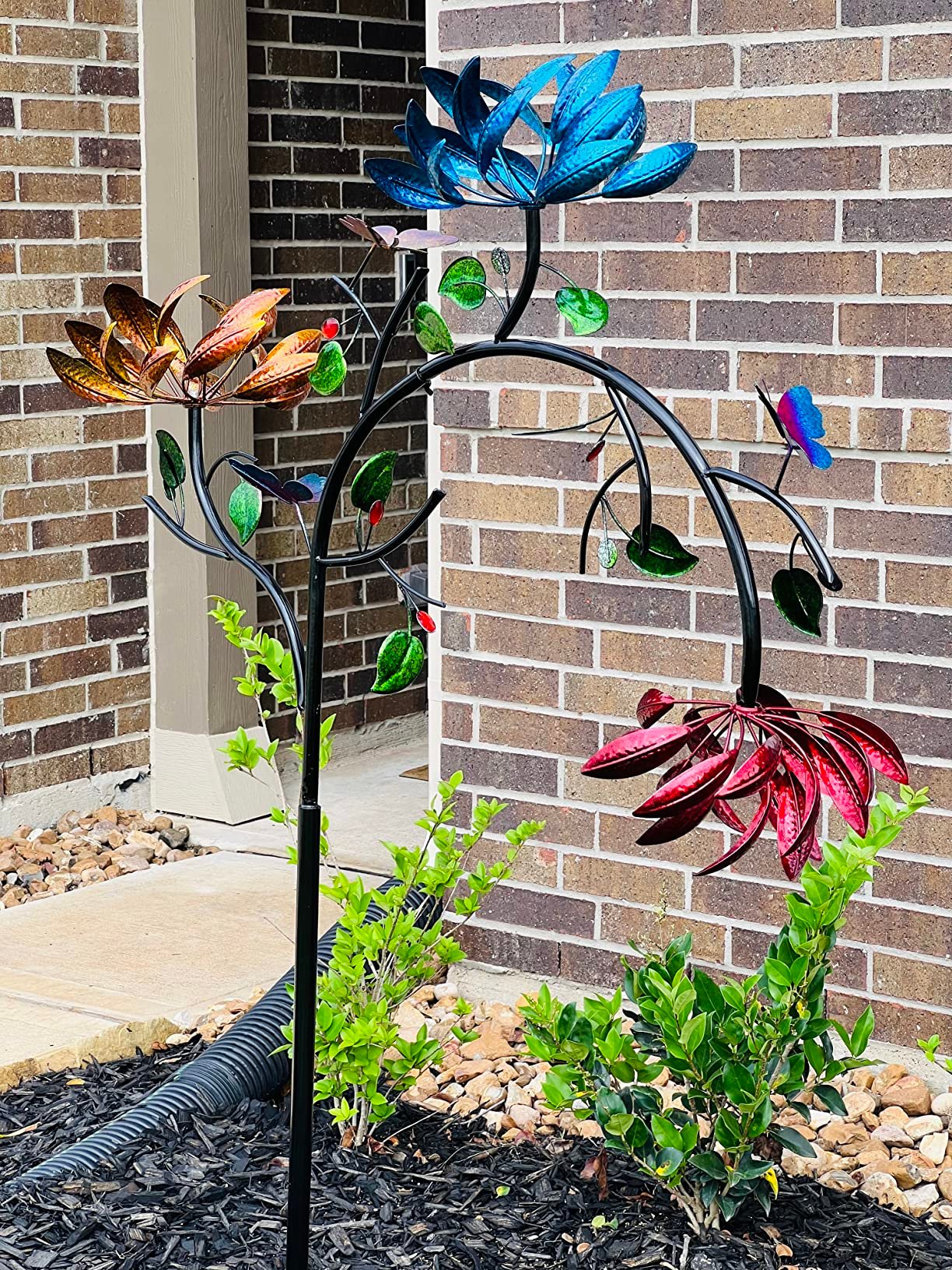 🔥Beautiful Summer Multi Colored Flowers Wind Spinner