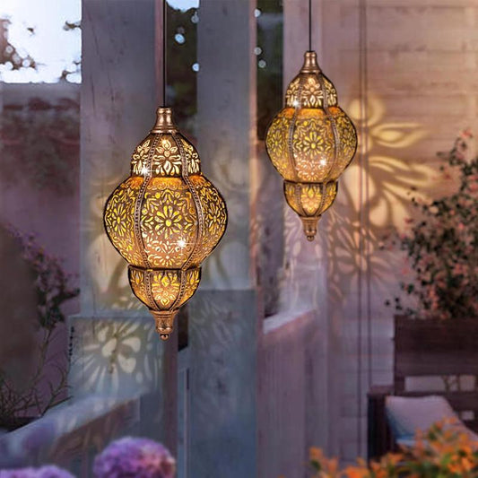 Metal Moroccan Decorative Solar Garden Lights for Yard