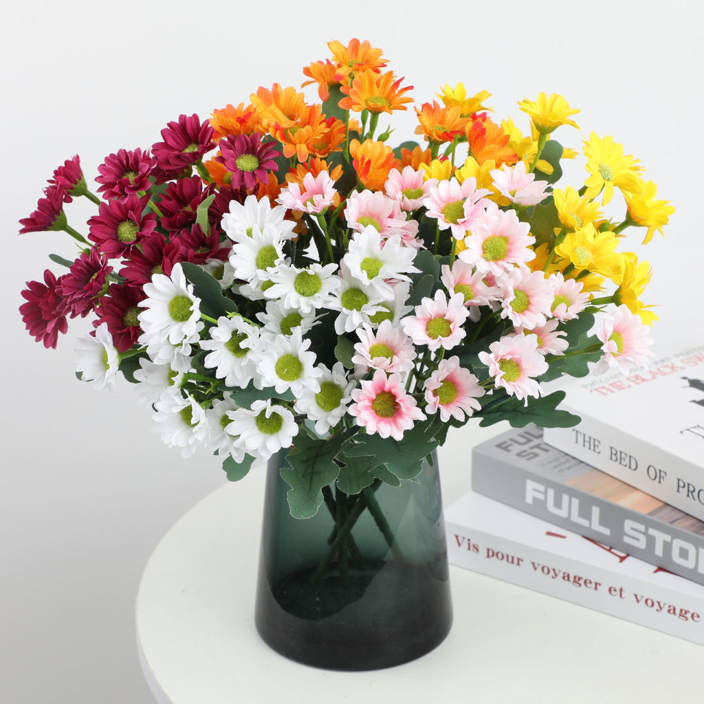💥Artificial Outdoor Sunset Mums Flowers - UV resistant, Waterproof, Windproof