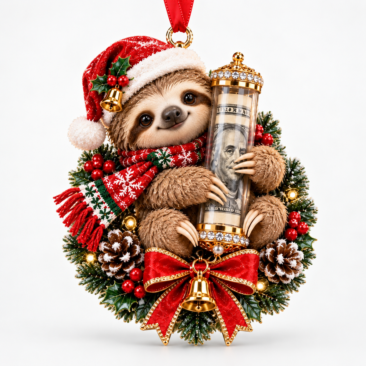 Animal Christmas Money Ornament