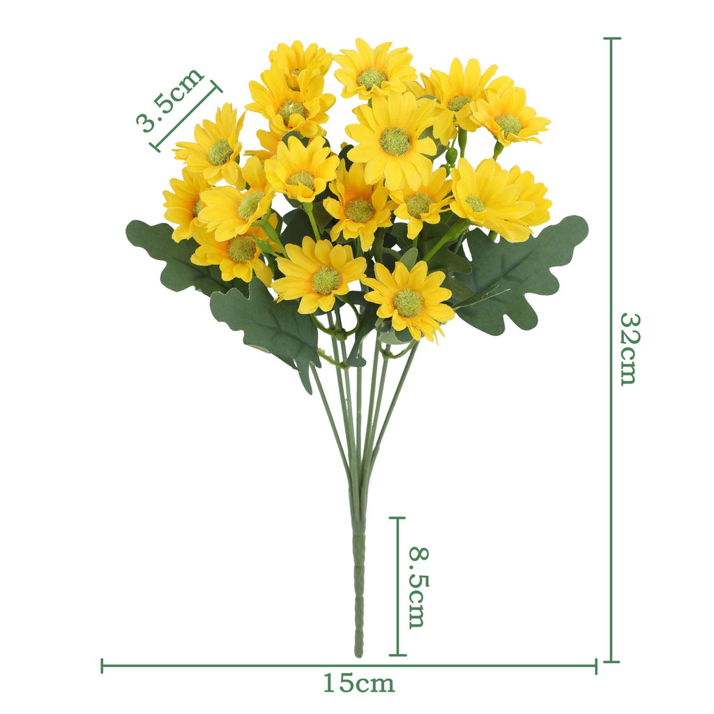 💥Artificial Outdoor Sunset Mums Flowers - UV resistant, Waterproof, Windproof