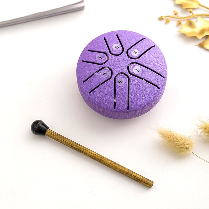 🎁🎵 Buddha Stones Mini Steel Tongue Drum Kit (3 Inch)