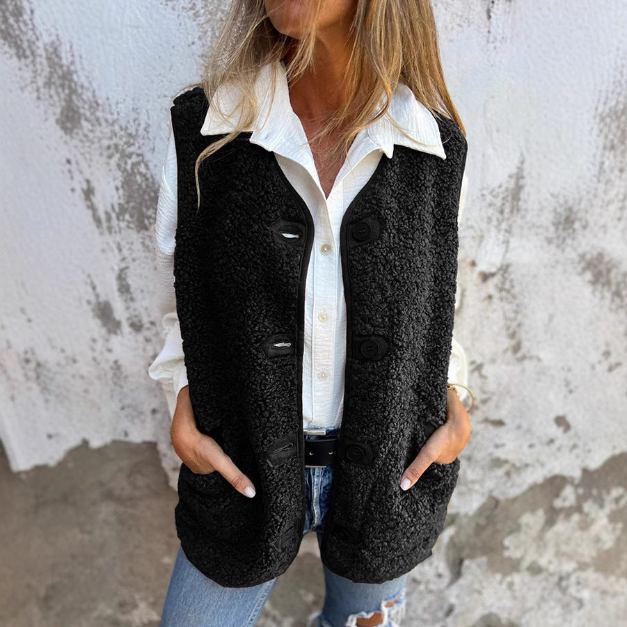 🎁 Women's Fall Button Down Short Warm Vest
