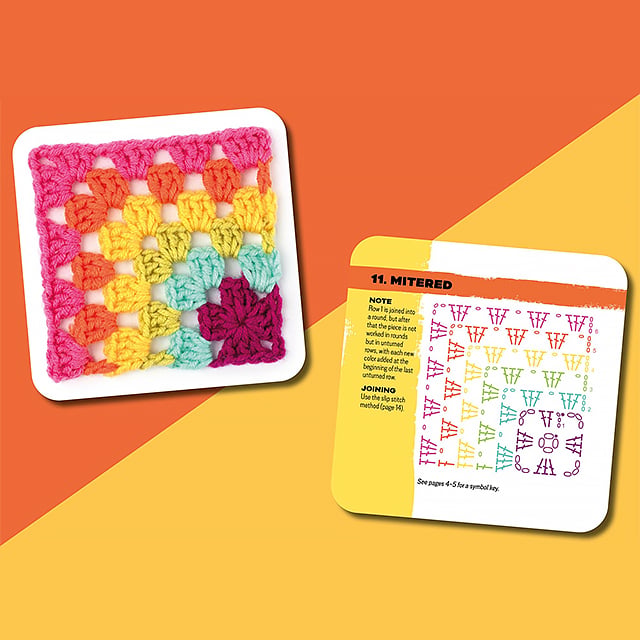 [50 miks og match design]The Granny Square Card Deck/The Granny Square Card Deck,Knitting Pattern Set