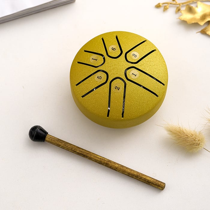 🎁🎵 Buddha Stones Mini Steel Tongue Drum Kit (3 Inch)