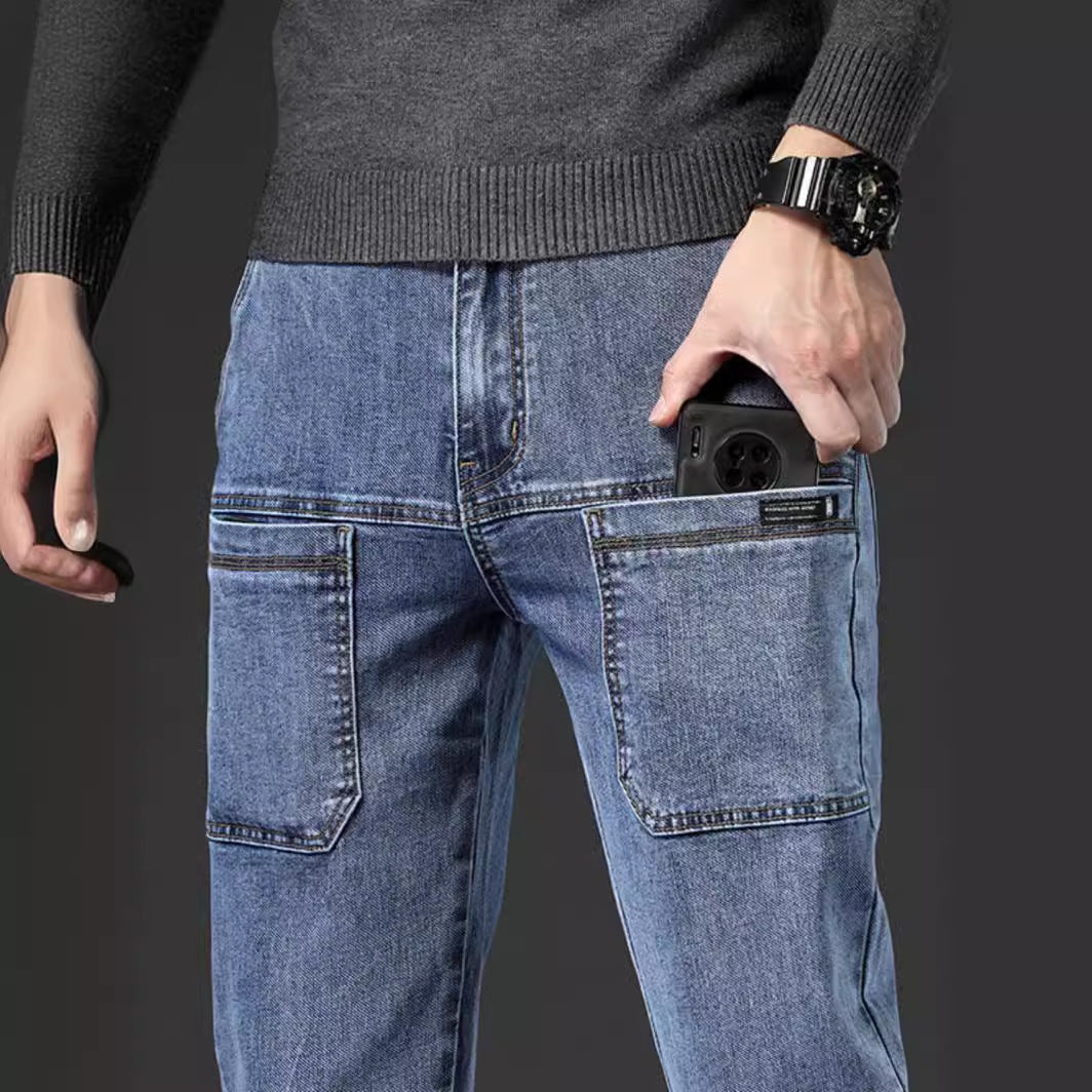 Comfortable Multi-Pocket High Durable Cargo Jeans👖