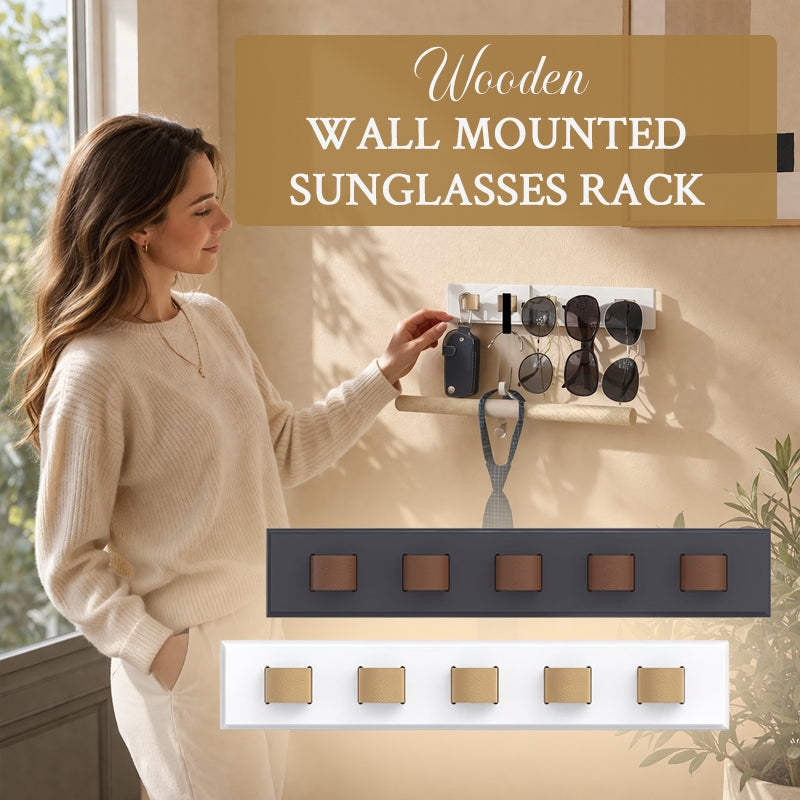 🔥🕶️ Wooden Sunglasses Wall Holder