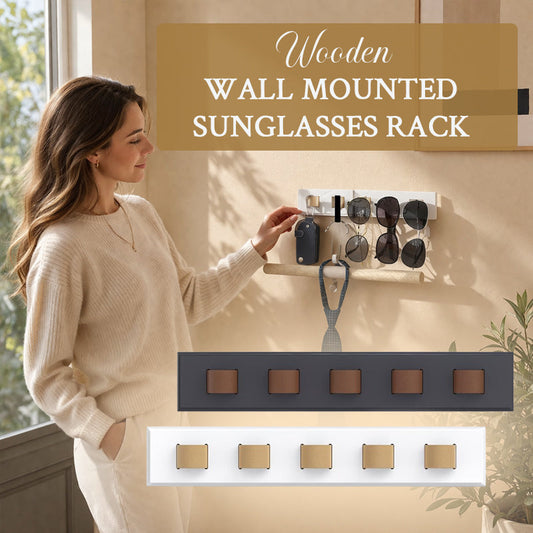 🔥🕶️ Wooden Sunglasses Wall Holder