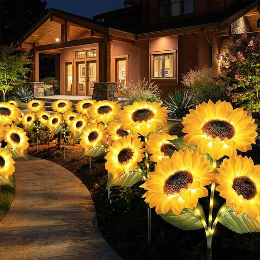 Solar LED Sunflower Garden Light — Lifelike Luminous Effect