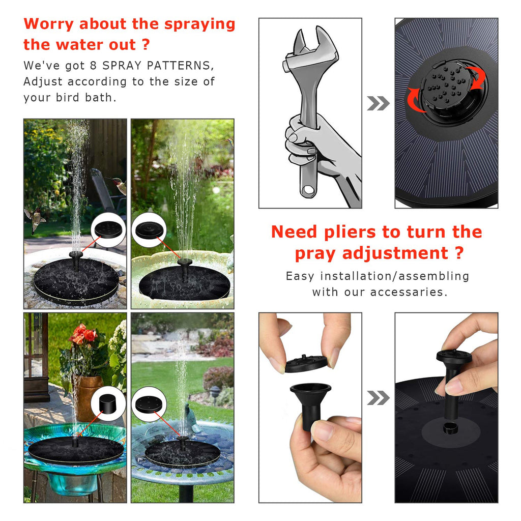 🎁Best Mother's Day Gift Of 2024🎁 - Solar outdoor fountain-The perfect garden decoration