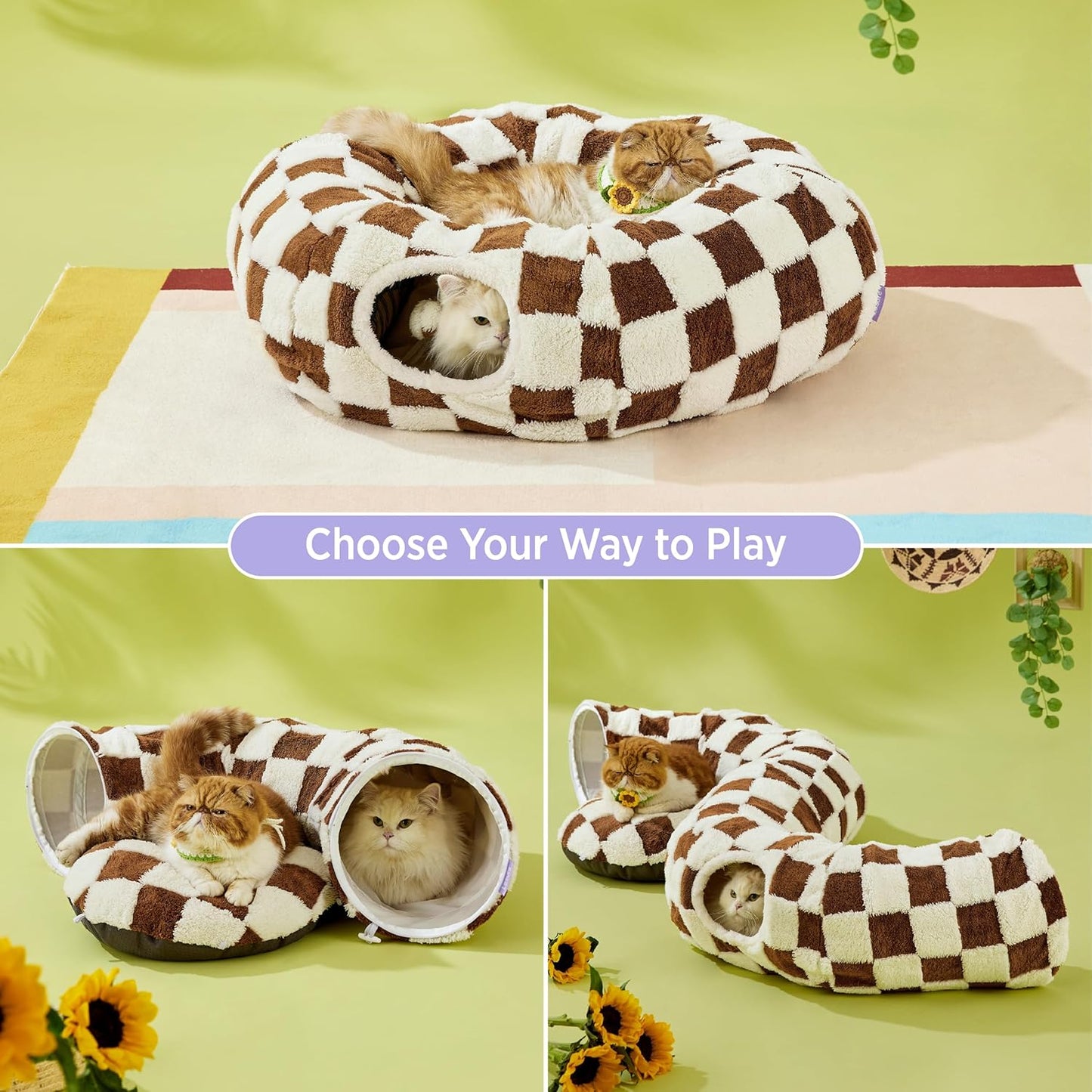 🔥Lesure Cat Tunnel Bed for Indoor Cats✨