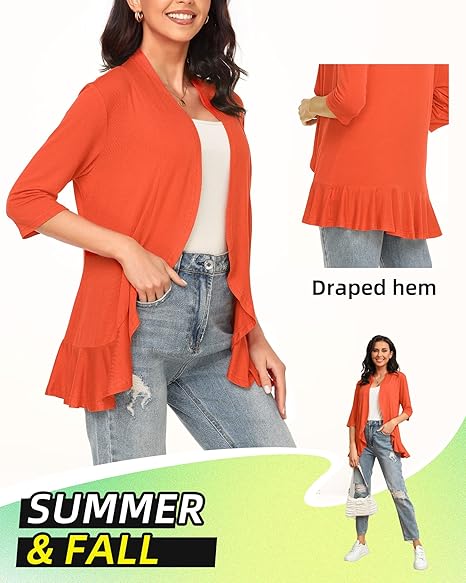 🔥🌺-Women's Casual Lightweight Open Front Cardigans