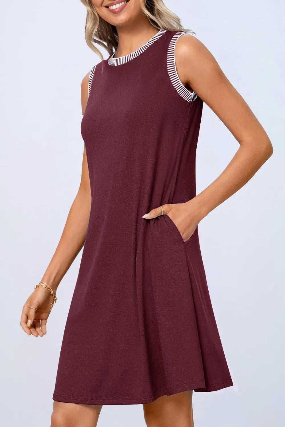 💃Women's Casual Sleeveless Crew Neck Midi Dress