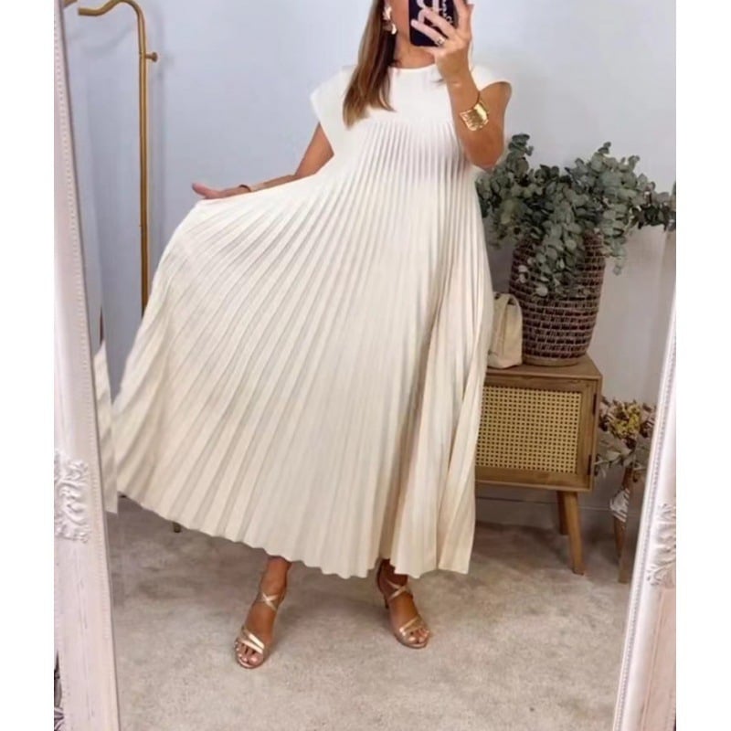 Fashion Sleeveless Long Pleated Dress (Buy 2 Free Shipping)