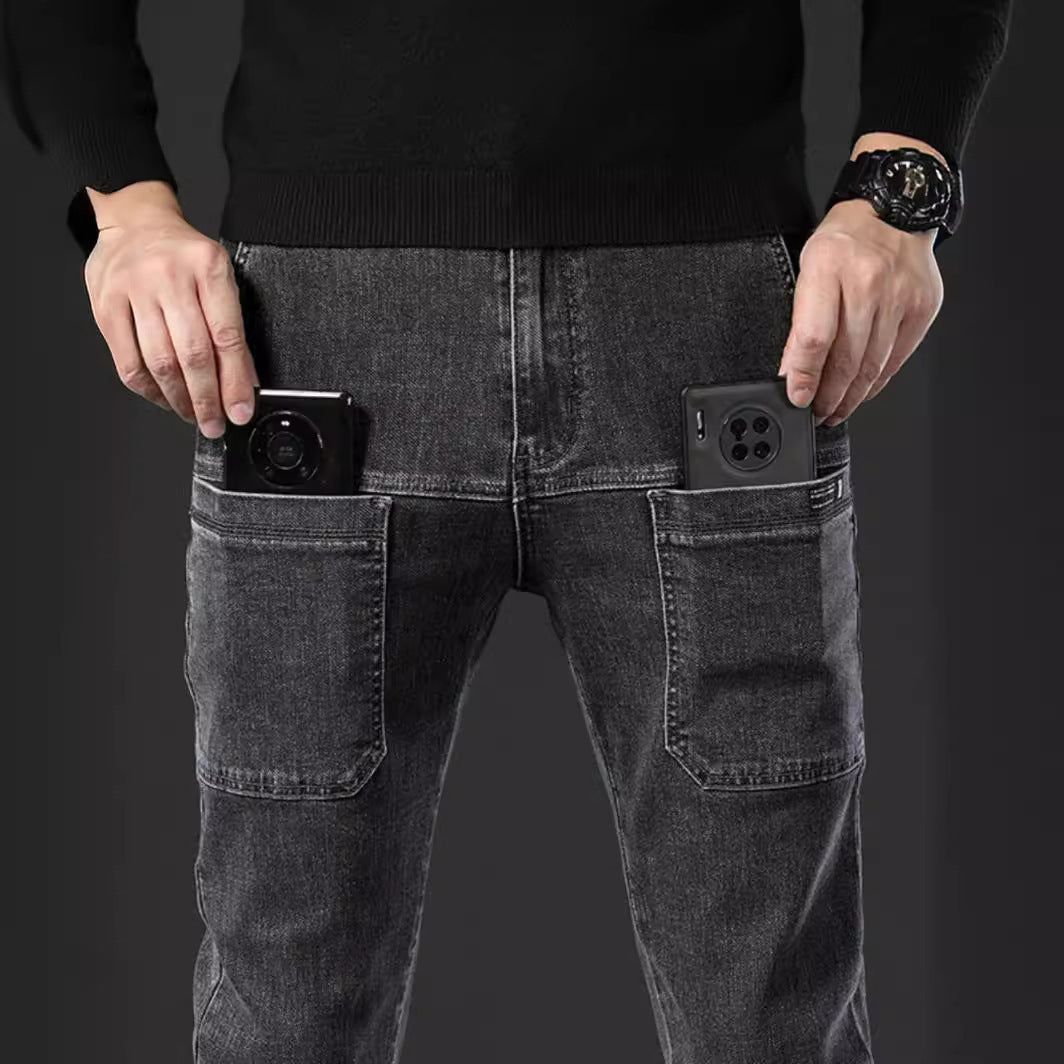 Comfortable Multi-Pocket High Durable Cargo Jeans👖