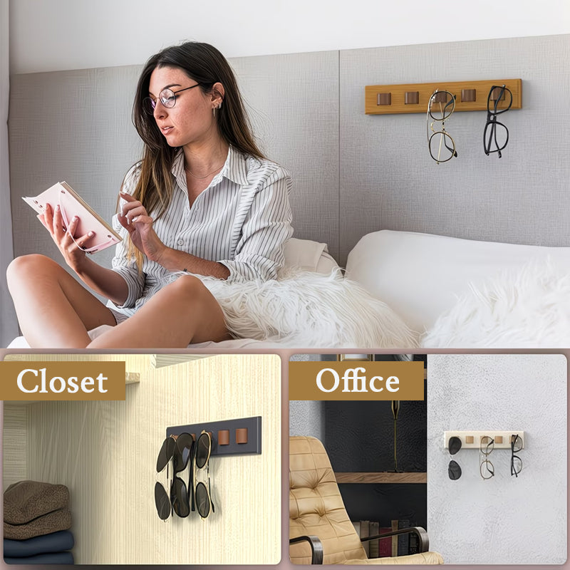 🔥🕶️ Wooden Sunglasses Wall Holder