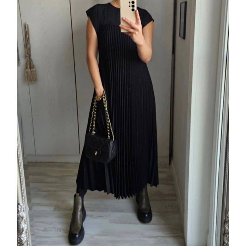 Fashion Sleeveless Long Pleated Dress (Buy 2 Free Shipping)