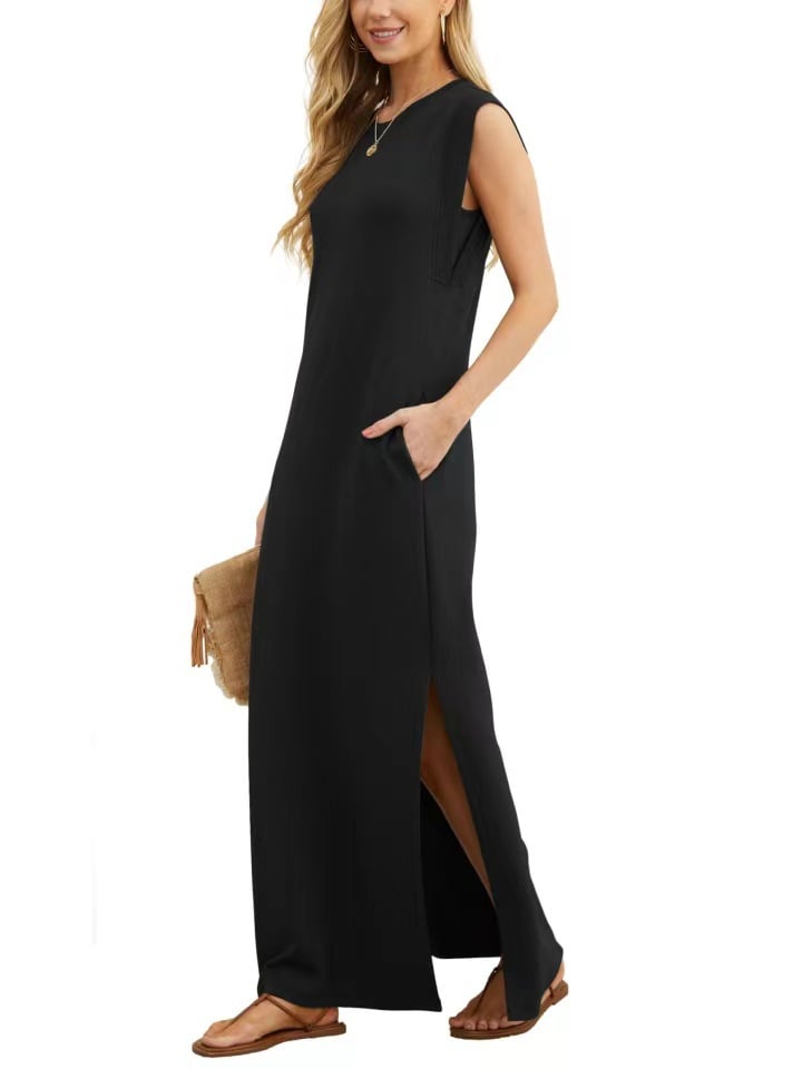💥💕NEW CASUAL LOOSE SPLIT WRINKLE-FREE MAXI DRESS