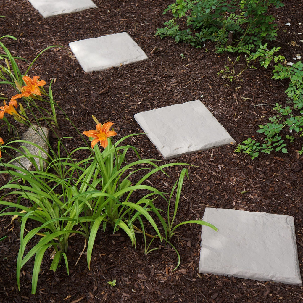 15.5” Decorative Stepping Stones That Stake Into The Ground