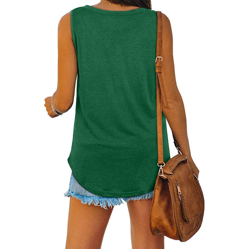 🔥⏳All-match V-Neck Solid Color Vest