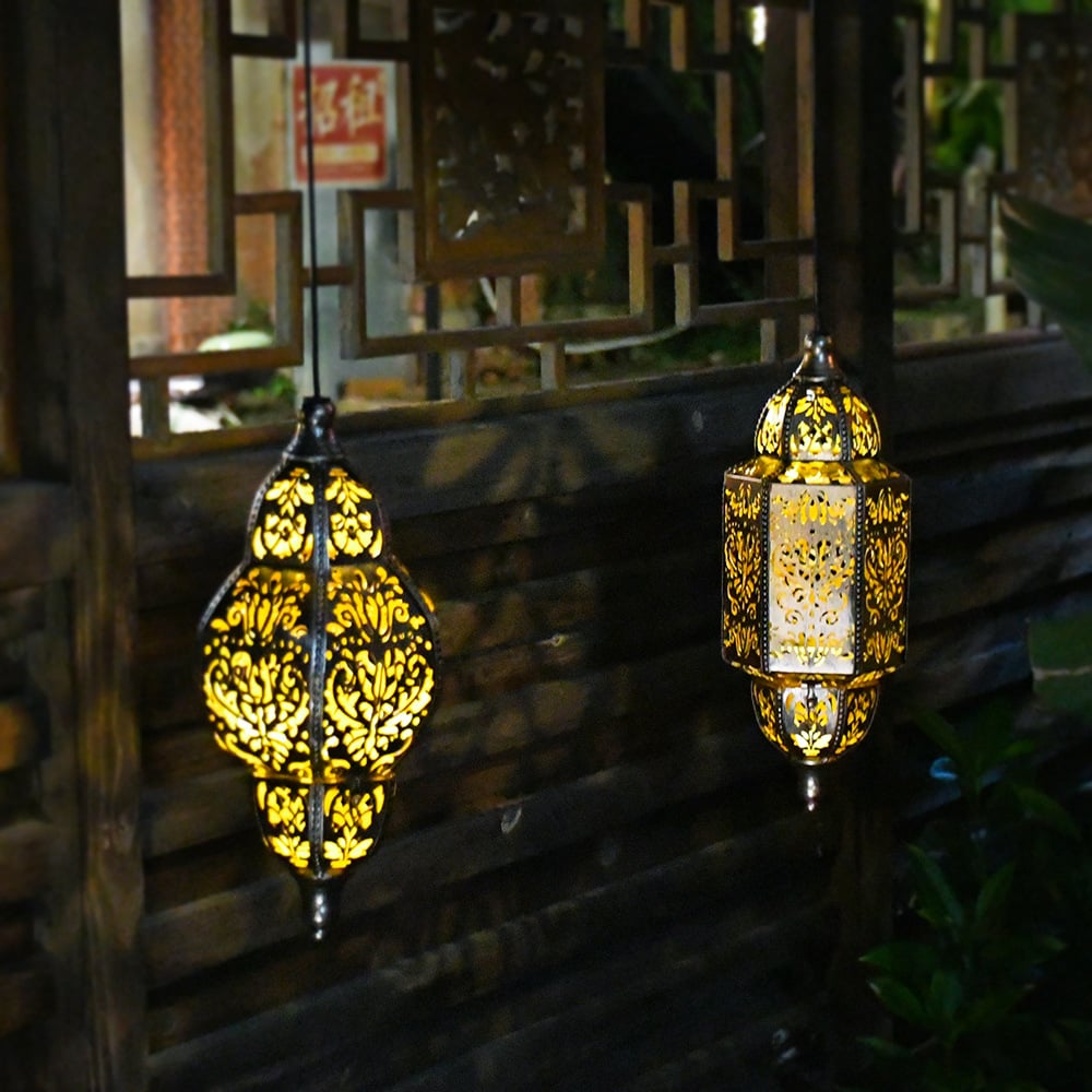 Metal Moroccan Decorative Solar Garden Lights for Yard