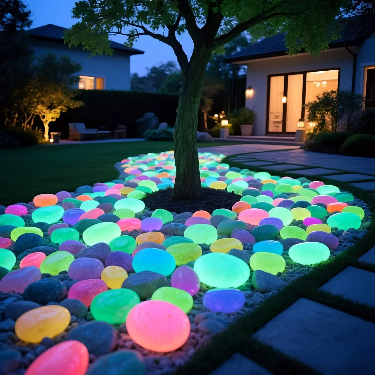🌟Glowing Garden Pebbles——Make your garden beautiful