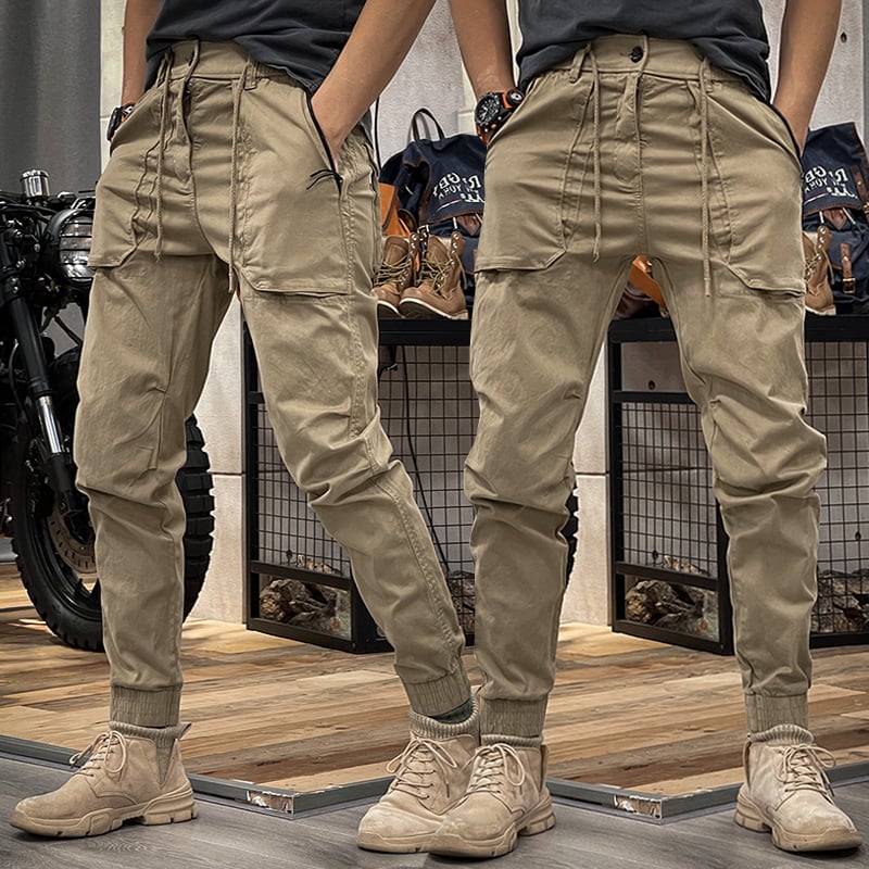 2024 SPRING MEN'S DISTRESSED SLIM FIT BIKER JEANS