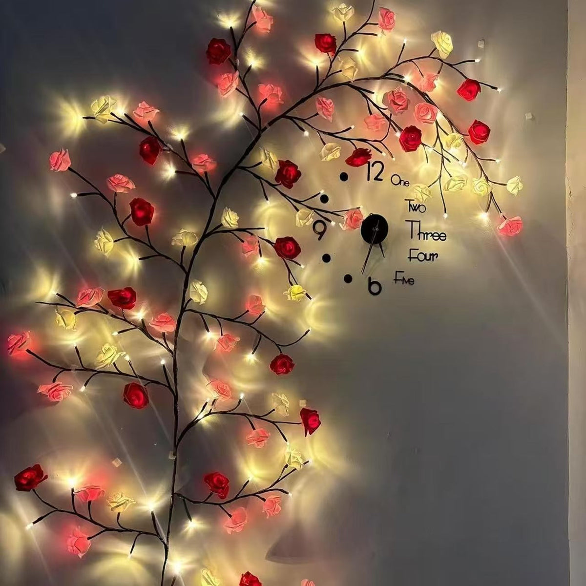 🌸🌸Bendable LED rattan flower ambient light