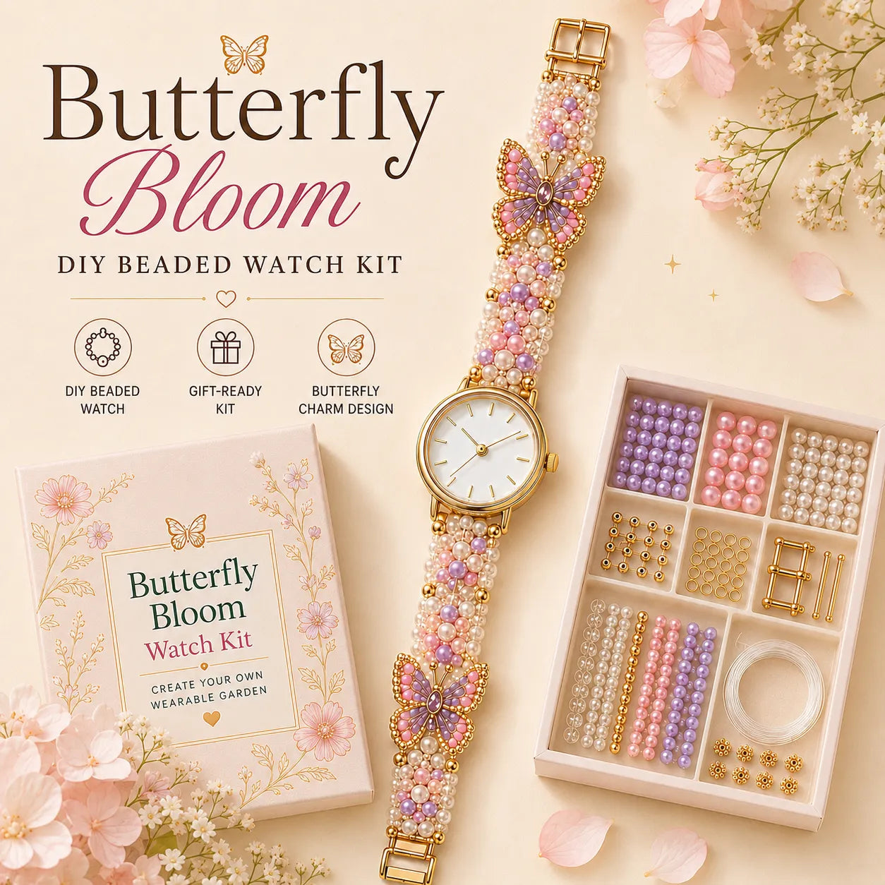 ⌚️✨ DIY Beaded Charm Watch Kit Collection