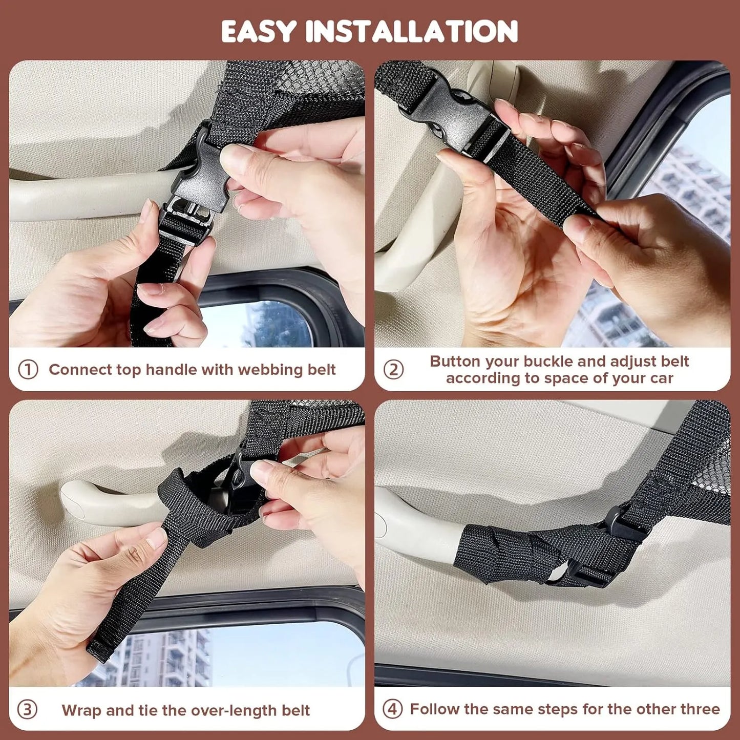 🔥✨HOT SALE -2026 Upgrade Car Ceiling Cargo Net Pocket