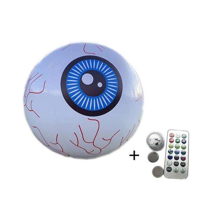 🎃🎃Inflatable Led light-up waterproof eyeball pumpkin 13 colours with remote control