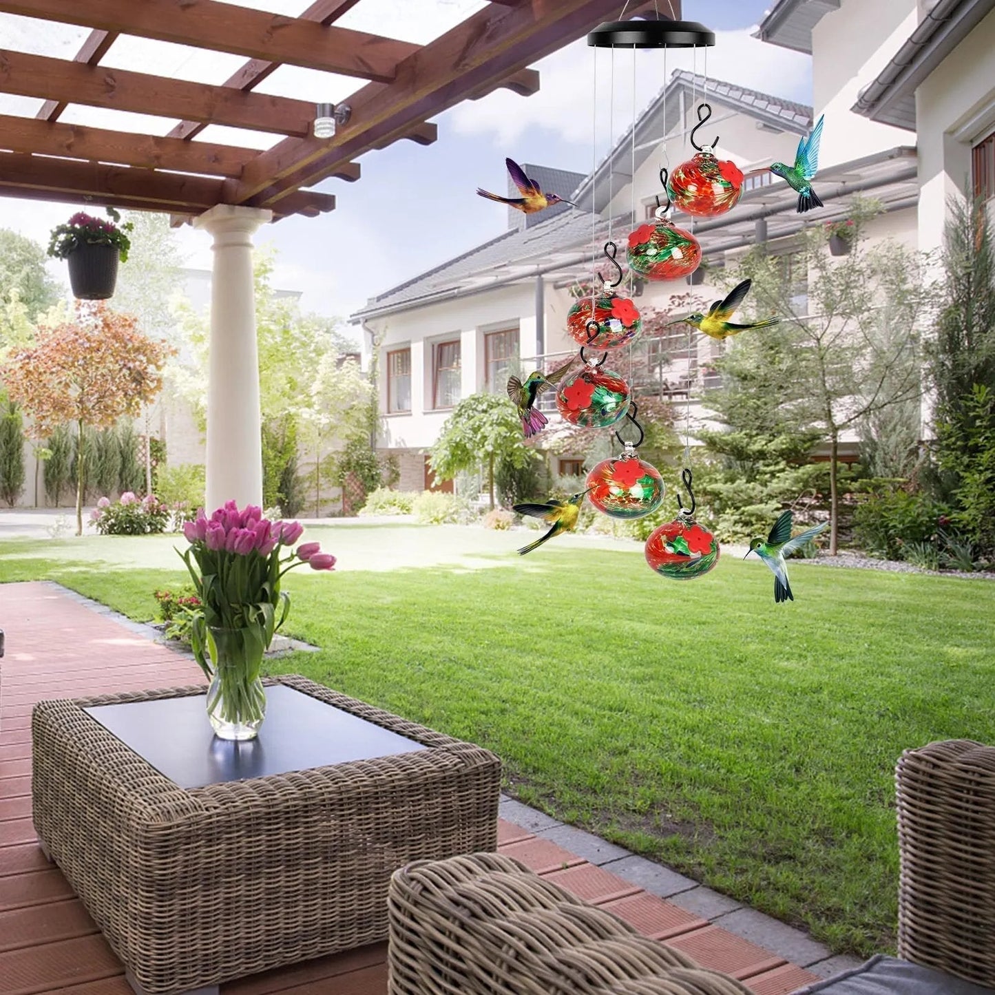 New Charming Wind Chimes, Hummingbird feeders Garden Decor