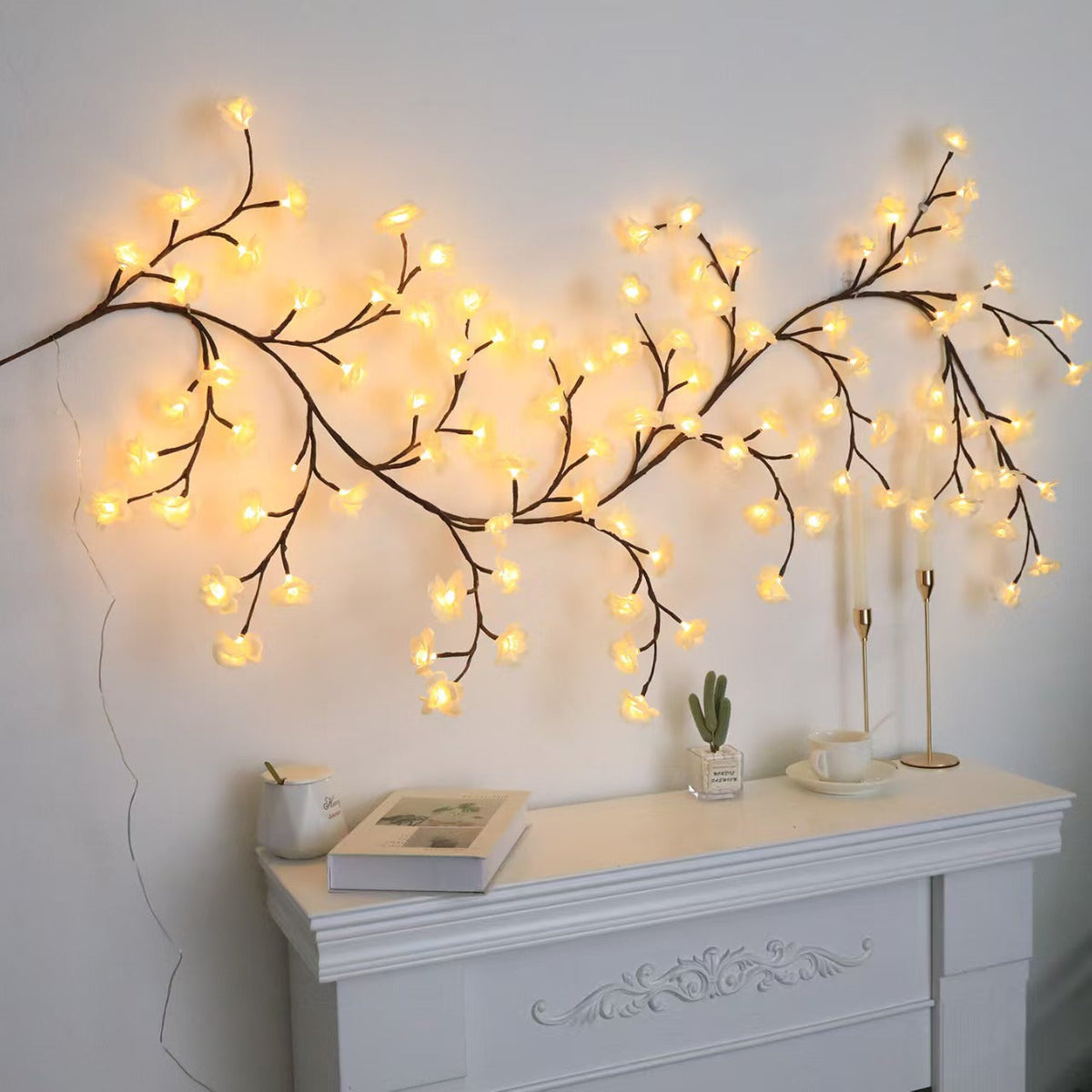 🌸🌸Bendable LED rattan flower ambient light