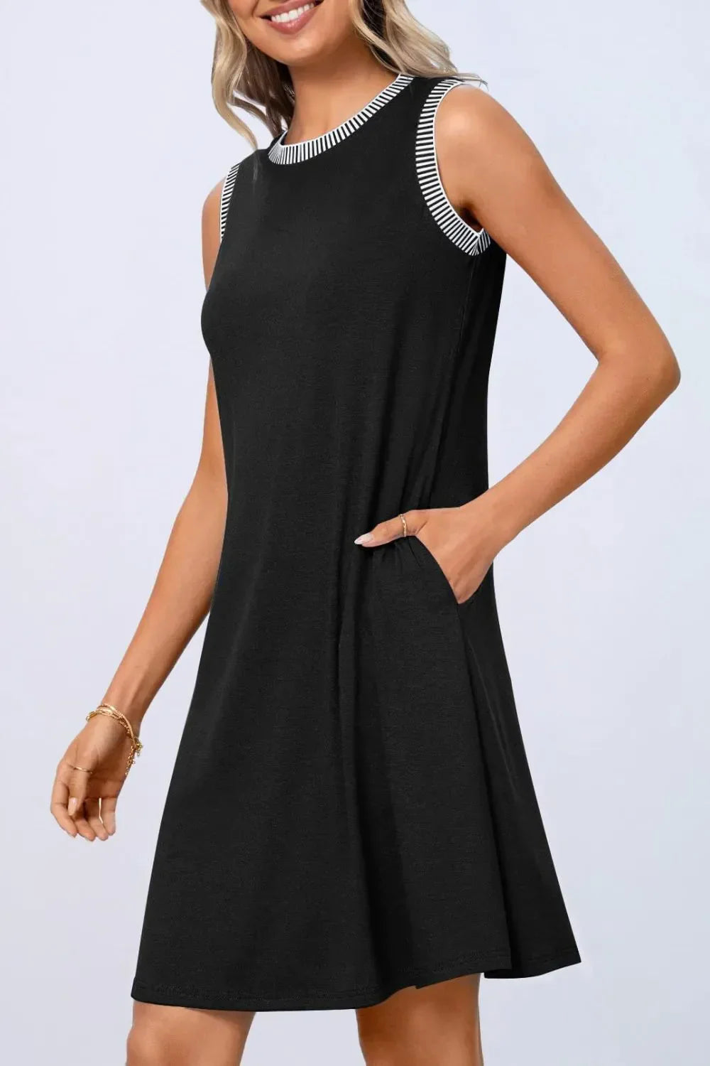 💃Women's Casual Sleeveless Crew Neck Midi Dress